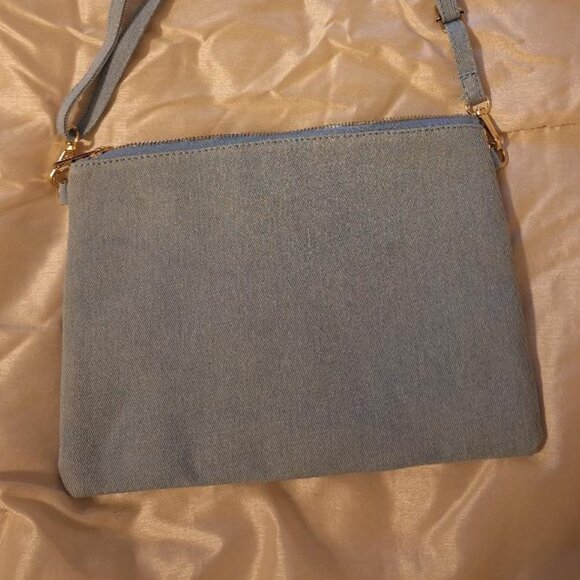 3AM Forever Denim Parrot Crossbody Purse - Picture 2 of 3